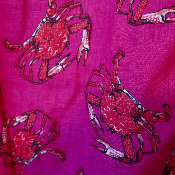 J. Crew Classic Linen Shirt in Ratti King Crab Print - Picture 7 of 9